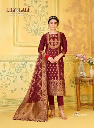 SILKYNESS BY LILLY STYLE OF INDIA JACQUARD SALWAR KAMEEZ WHOLESALER IN INDIA